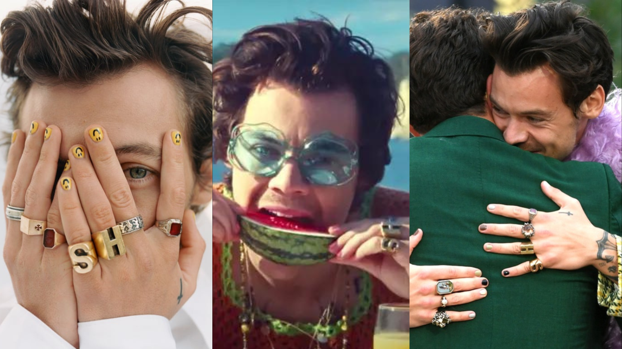 Harry styles initial online rings